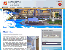 Tablet Screenshot of hotel-leonidas.com